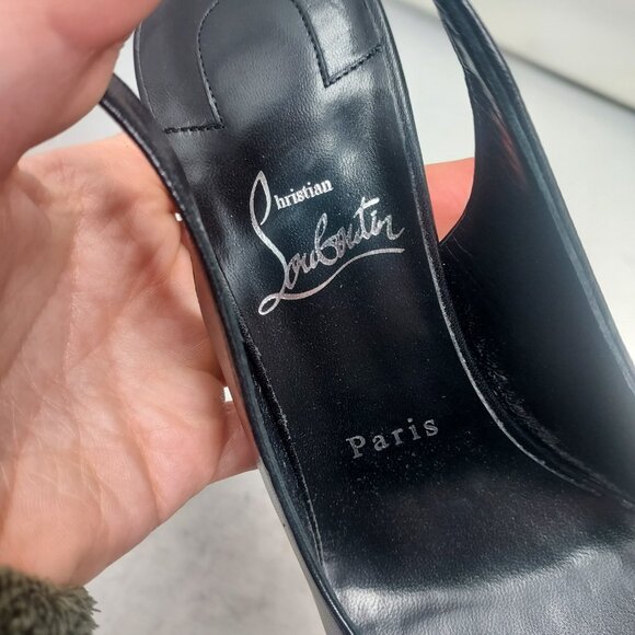 Christian Louboutin Black Strappy Condora Leather Pump - Picture 7 of 11